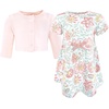 image:imageTouched by Nature Infant Toddler Girls Organic Cotton Dress and Cardigan Rainbows SunshineTraditional Floral