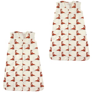 image:imageTouched by Nature Baby Organic Cotton Sleeveless Wearable Sleeping Bag Sack Blanket Poppy 2Pack 612 MonthsBoho Fox 2pack