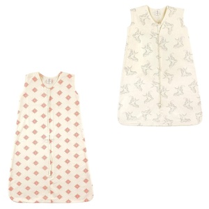 image:imageTouched by Nature Baby Organic Cotton Sleeveless Wearable Sleeping Bag Sack Blanket Poppy 2Pack 612 MonthsDainty Rosette and Birds 2pack