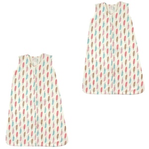image:imageTouched by Nature Baby Organic Cotton Sleeveless Wearable Sleeping Bag Sack Blanket Poppy 2Pack 612 MonthsFeathers 2pack
